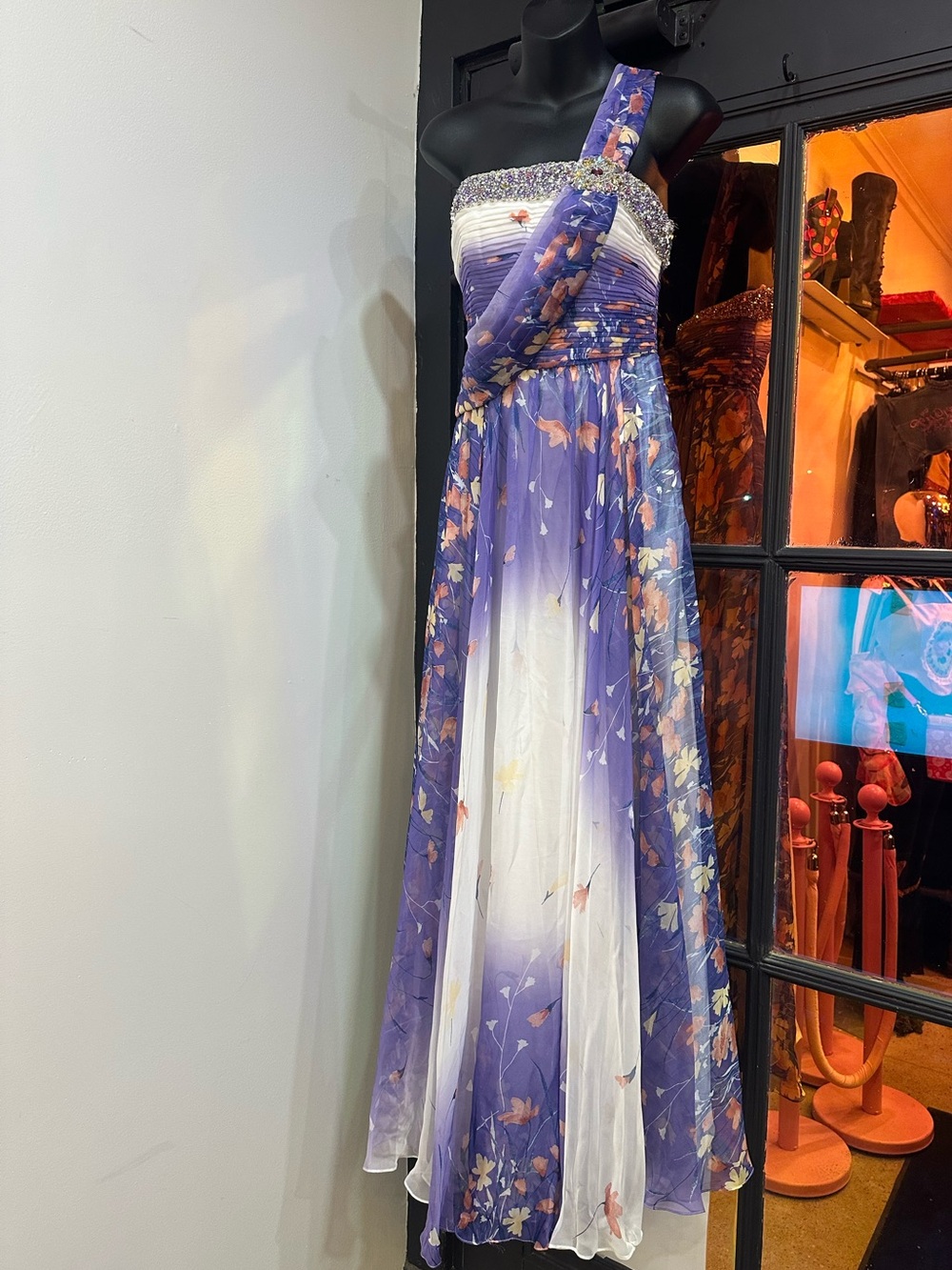 $450 Vintage Y2K Beaded Dave & Johnny Maxi Dress Size 1/2 (S) NWT - Picture 6 of 10